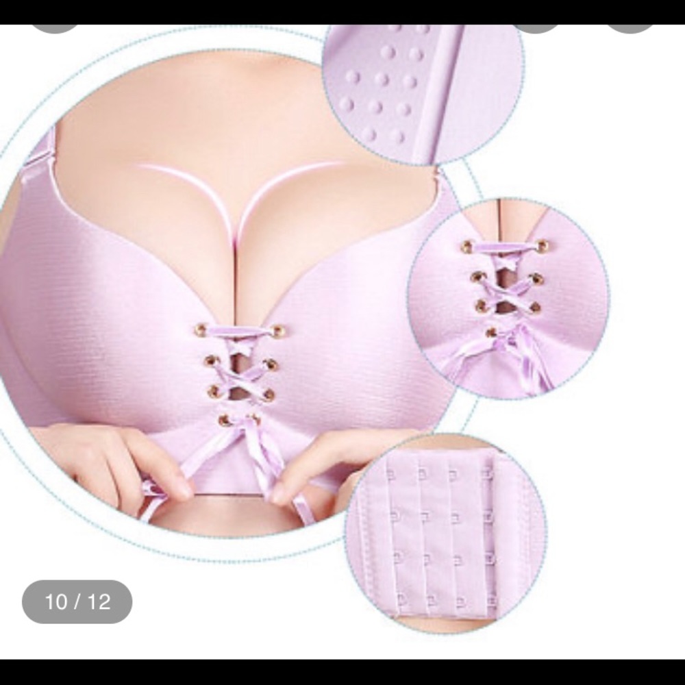 Lace Up Bust Increasing Push-Up Bra 36c - image 2